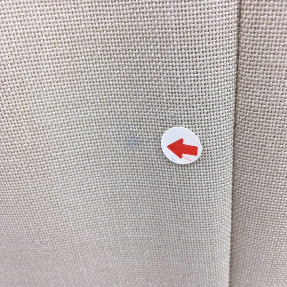 John Weitz Mens Beige Hopsack Blazer Gold Crest Buttons Sport Coat Tan